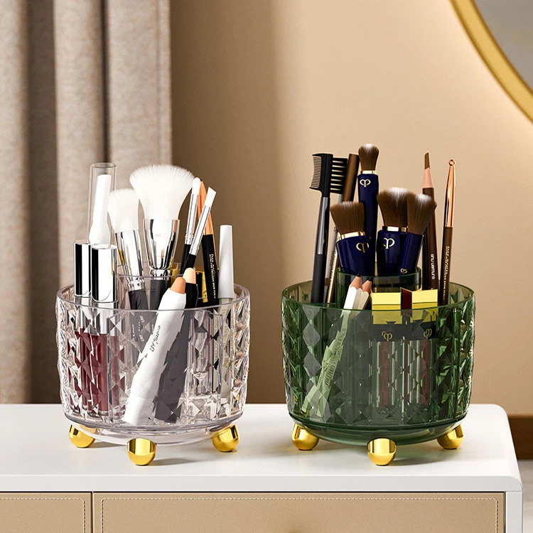 Diamond Pattern Makiyaj Bwòs Depo Box